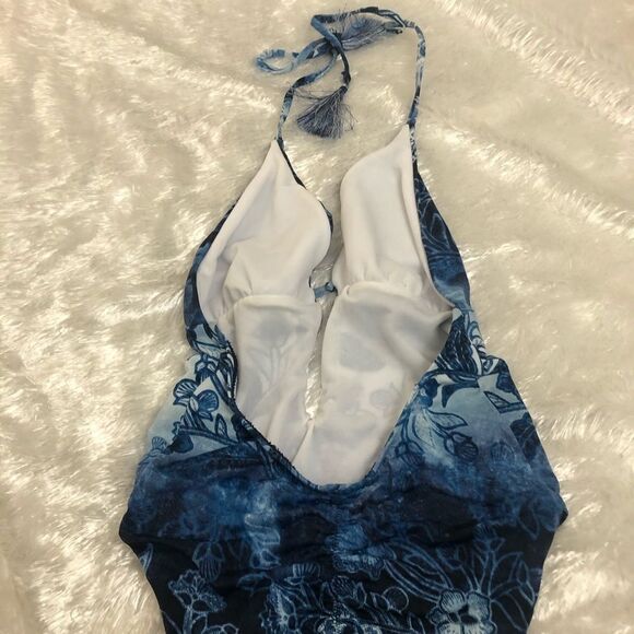 The bikini Lab Floral print open back one piece S - Picture 5 of 7